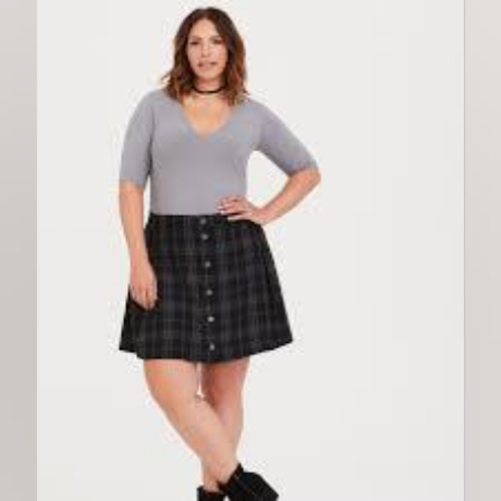 Harry Potter Black Plaid Skirt Grey Black Pleated Cosplay Sz 16